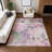 Machine Washable Indoor/Outdoor Huseby ACN2264 Floral Rug-439146605