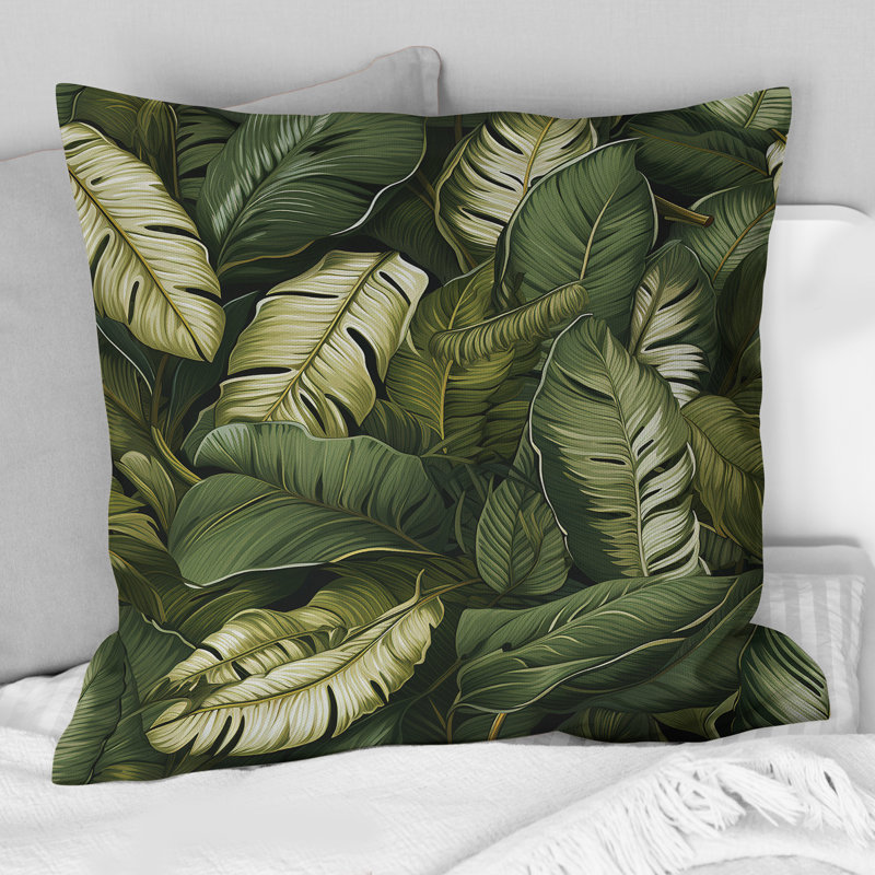 Floral Throw Pillow, 18" H x 18" W