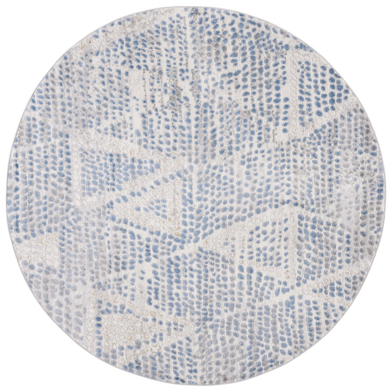 Palma Performance Geometric Rug, Round 6'7"