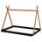 A Floor Bed Designed Like A Tent, Featuring A Triangular Structure.-694403697-694403698