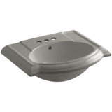 Devonshire® Ceramic 24" Pedestal Bathroom Sink with Overflow