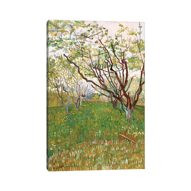 The Flowering Orchard, 1888 by Vincent Van Gogh - Wrapped Canvas Painting, 30.48cm H x 20.32cm W x 1.91cm D