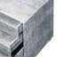 Classeur 3 pièces en faux béton et argent