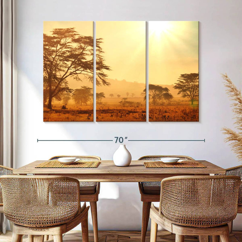 Sebbie African Savanna Sunrise, 42" H x 65" W