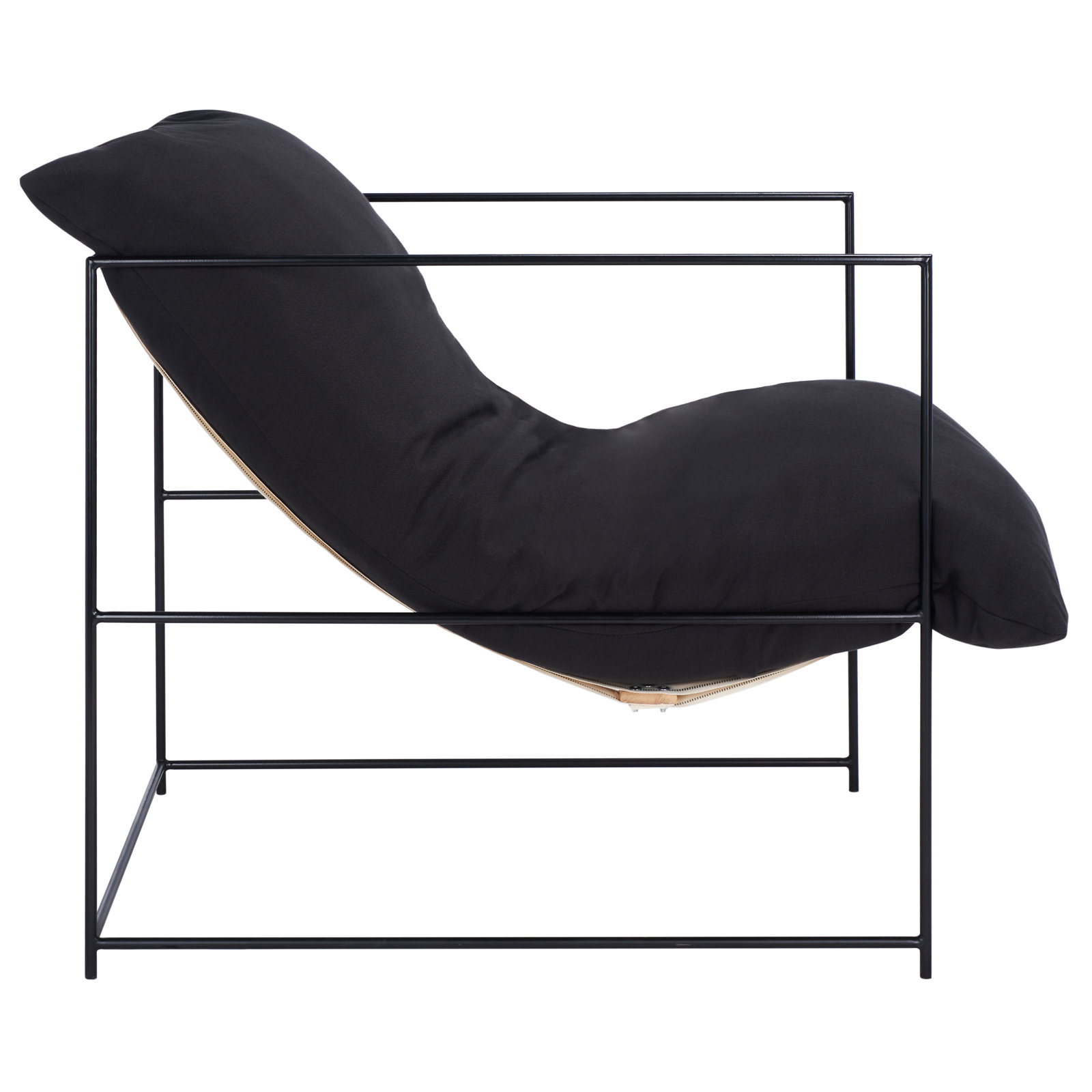 Giulietto Upholstered Armchair, Black Linen