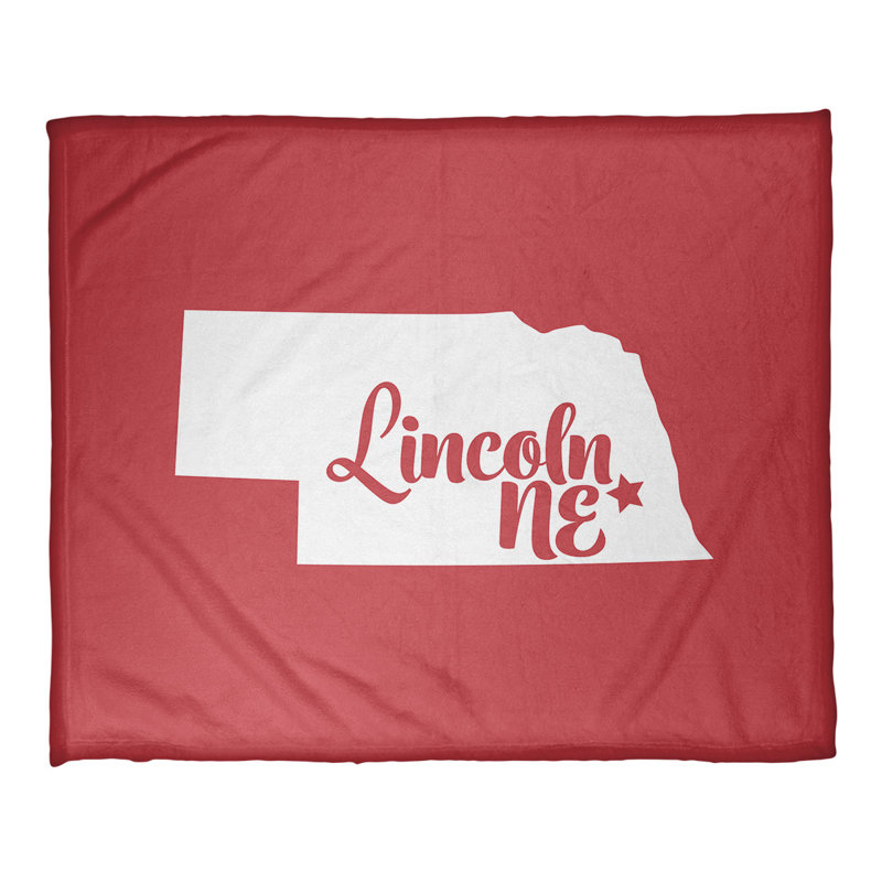 Jeté lincoln nebraska polaire, l 32,5 po x L 42,5 po, Rouge
