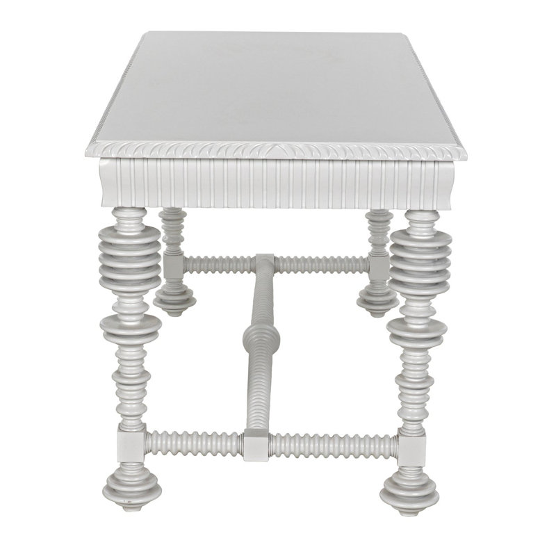 Portuguese Solid Wood Writing Desk, Solid White