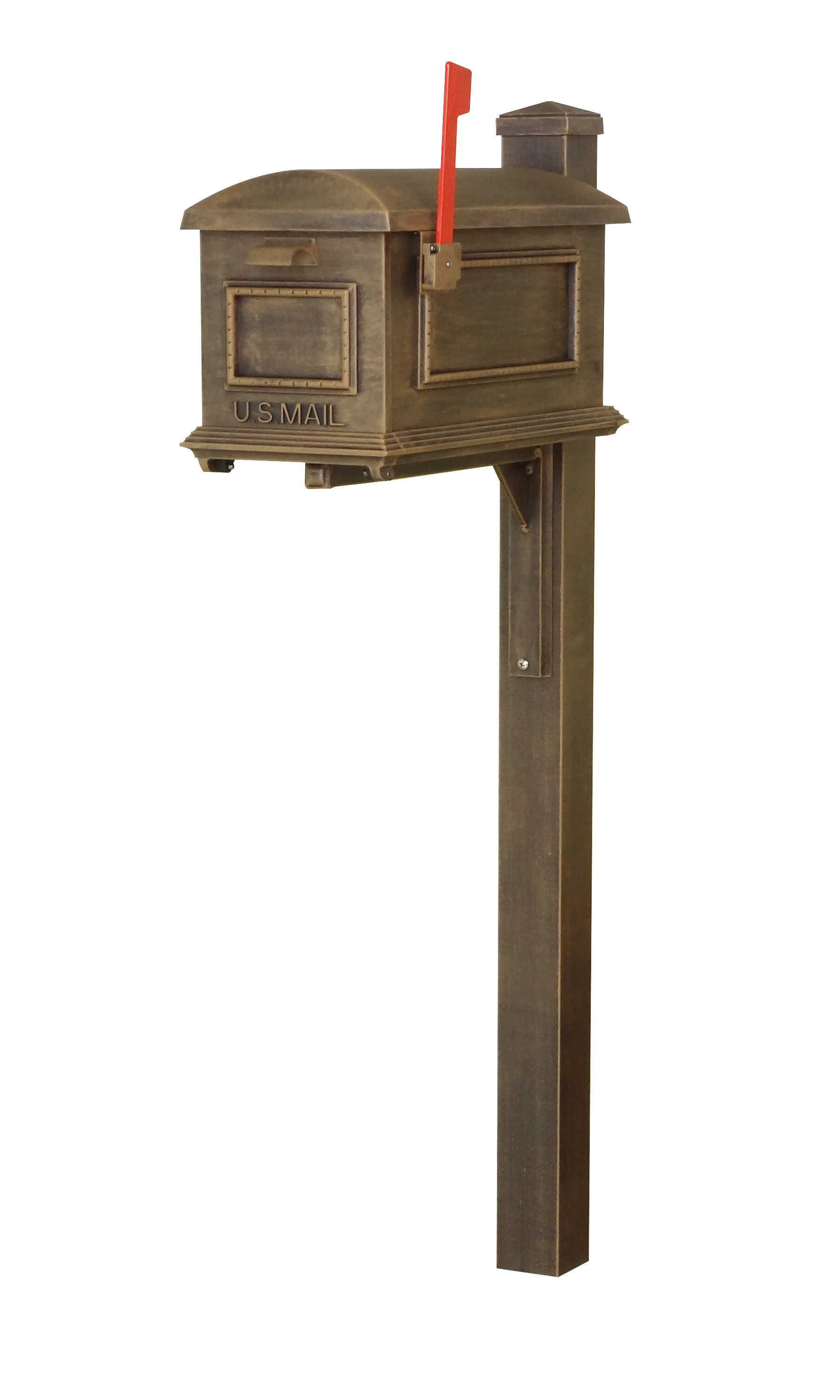 Special Lite Products Curbside Post Mounted Mailbox | Wayfair