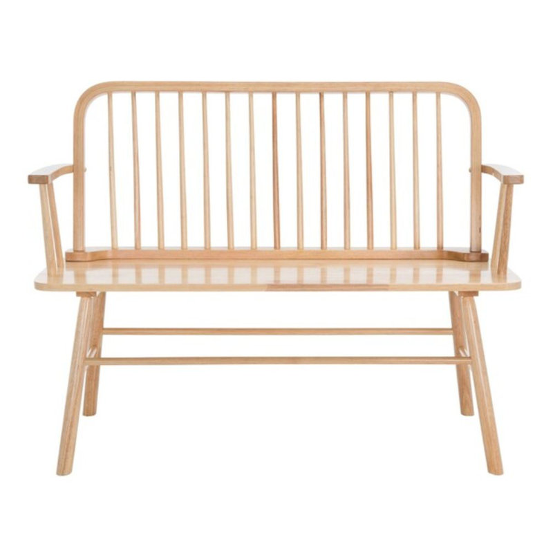 Banc en bois Darryus, Beige / Naturel, H 46,7 po x l 35,2 po x P 19 po
