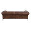 Jaron Mocha Top Grain Leather Sofa