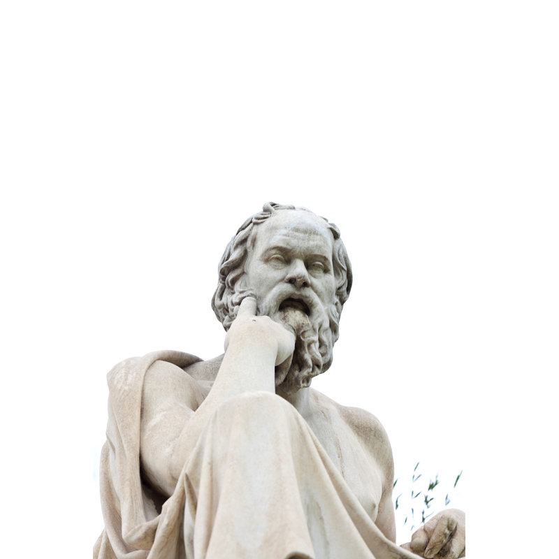 Statue Socrates par Yoeml - photographie sur toile tendue, L 12 po x H 18 po