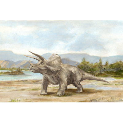 Dinosaur Illustration II by Ethan Harper - Painting on Canvas