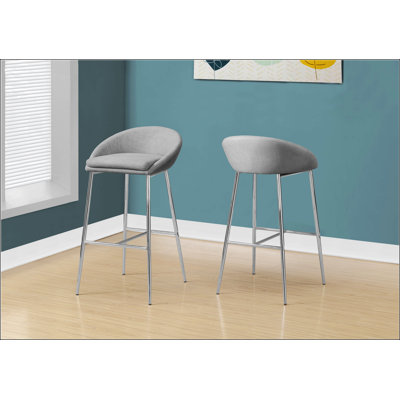 Tabouret de bar avec pieds en métal chromé