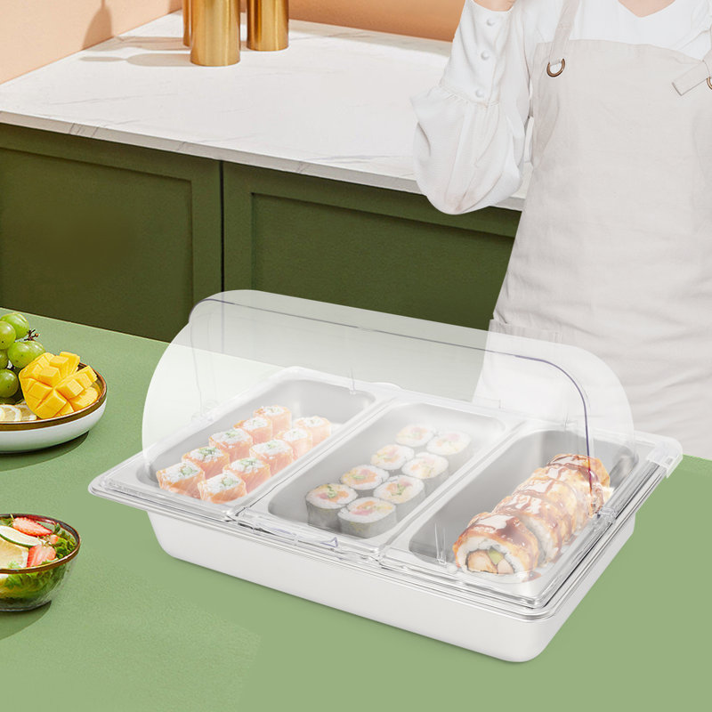 3-Compartment Stainless Steel Chafing Dish