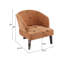 Chaise d'appoint rembourrée Carreras avec dossier courbé et pieds en bois-112208253-124308120