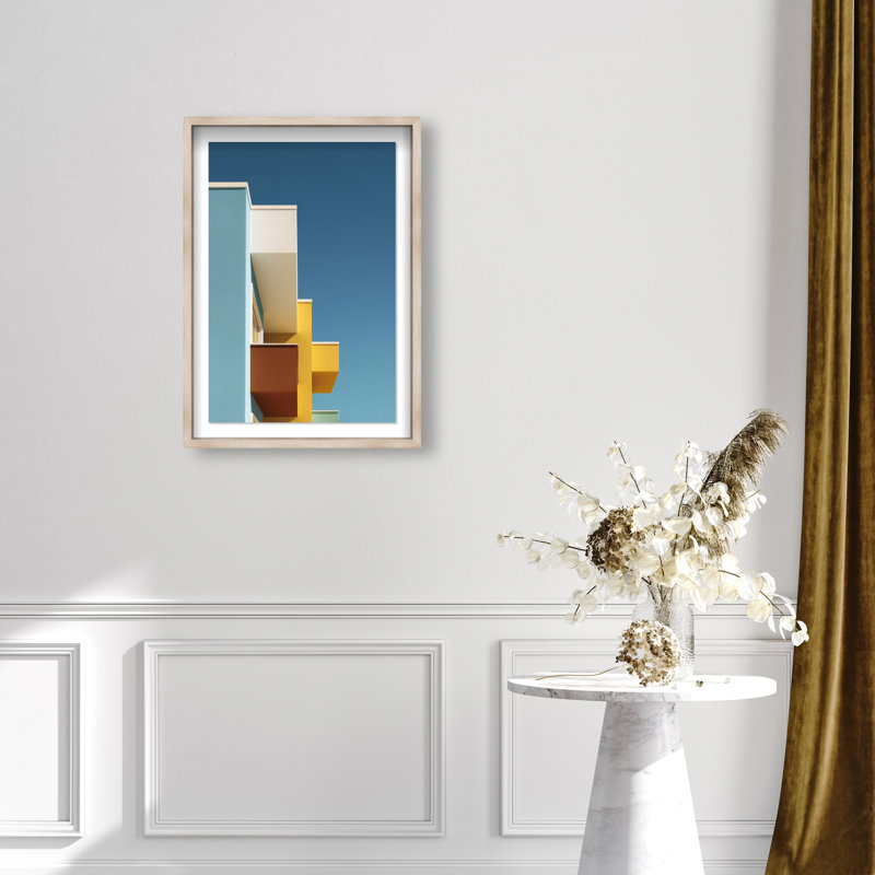 Orthogonal Sky View Print by Oliver Gal, 21.5"H x 31.5"W, Natural Oak Shadowbox