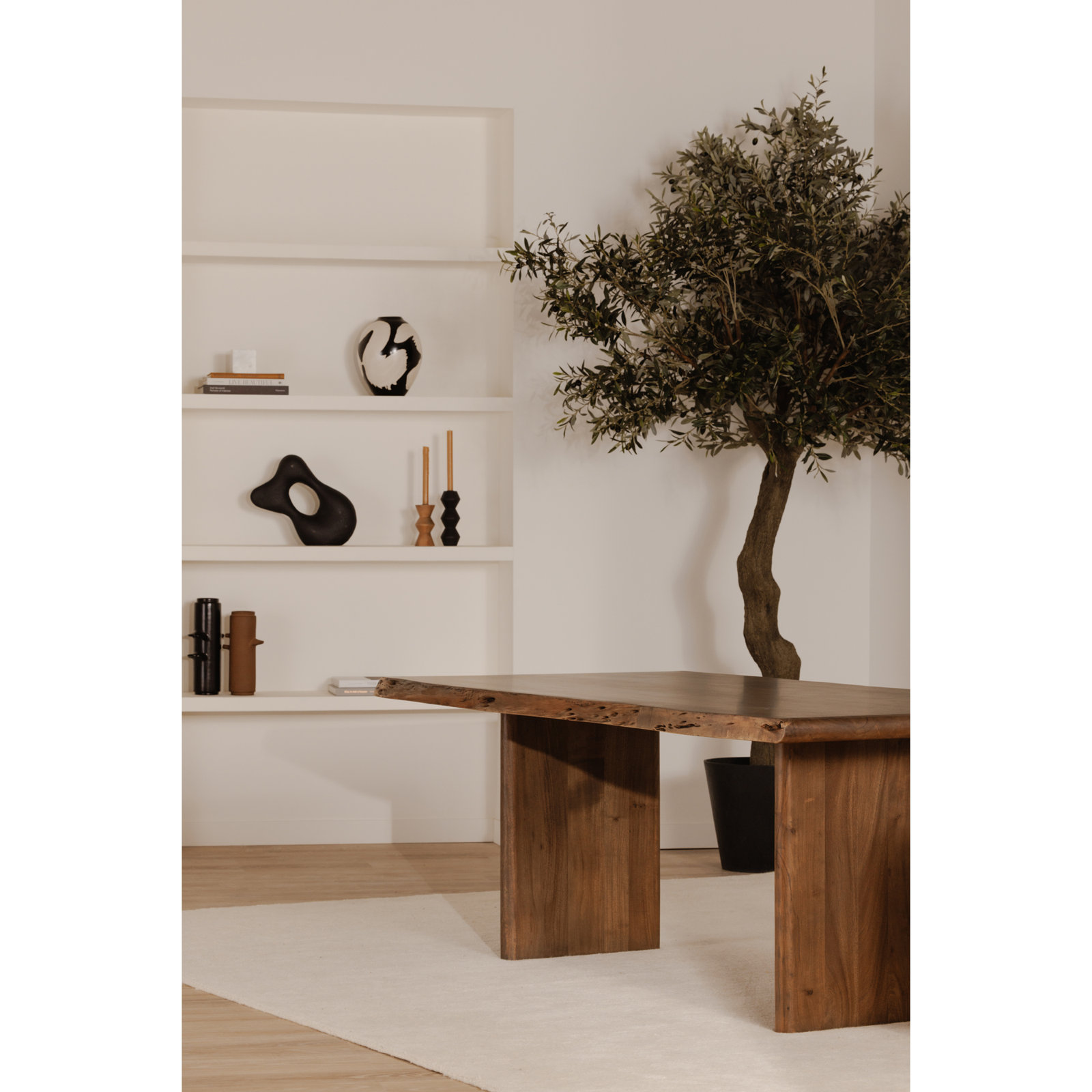 Ruma Dining Table Brown, 30" H x 98" L x 40" W