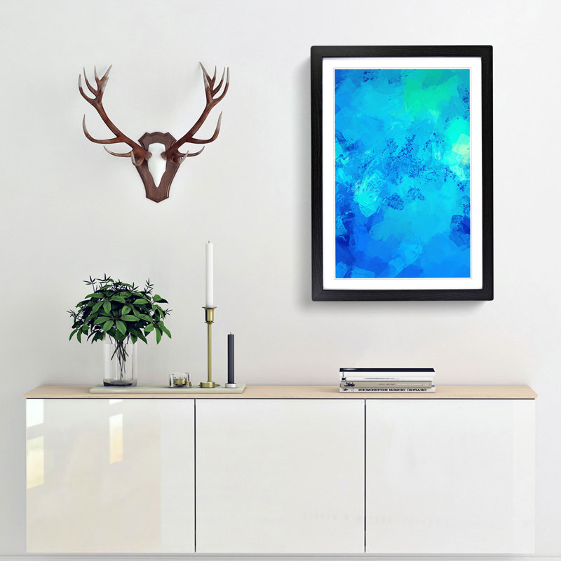 Acceptance Always in Abstract - Picture Frame Graphic Art Print, Black Framed, 65cm H x 48cm W x 2cm D