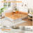 Bed Frame Platform Slat High Headboard Bedroom Rubber Wood Leg-835487653