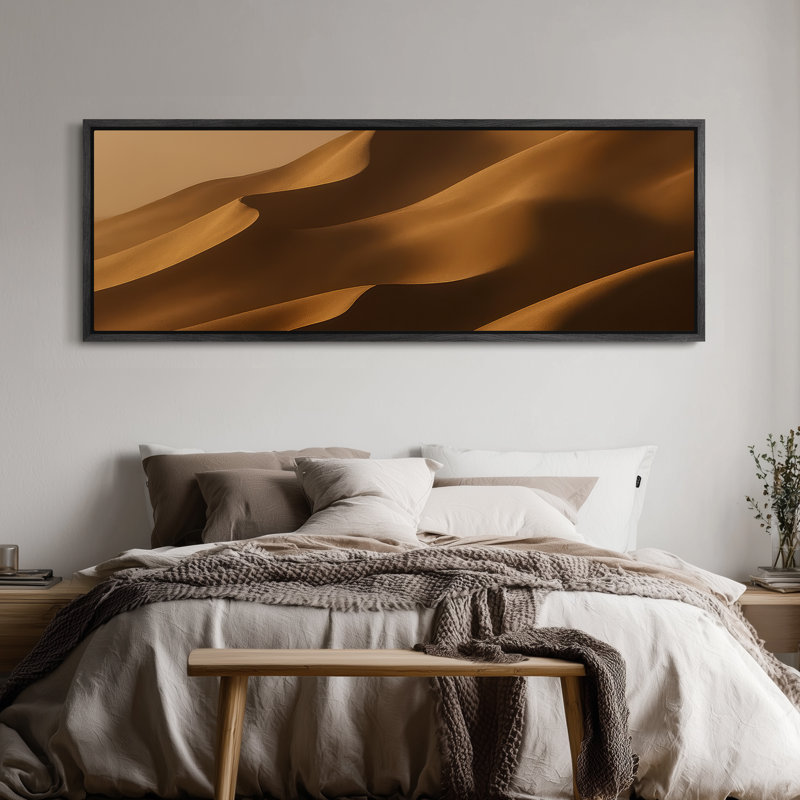 Très grand art mural rétro encadré pour art classique, H 20 po x l 60 po, Noir