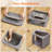 Clothes Storage Box With Metal Frame, Stackable Storage Box, Foldable Clothes Storage Box With Lid, 40L Storage Bag Fabric Box Organizer With Clear Window And Zipper And Sturdy Handle, 4 Pack
