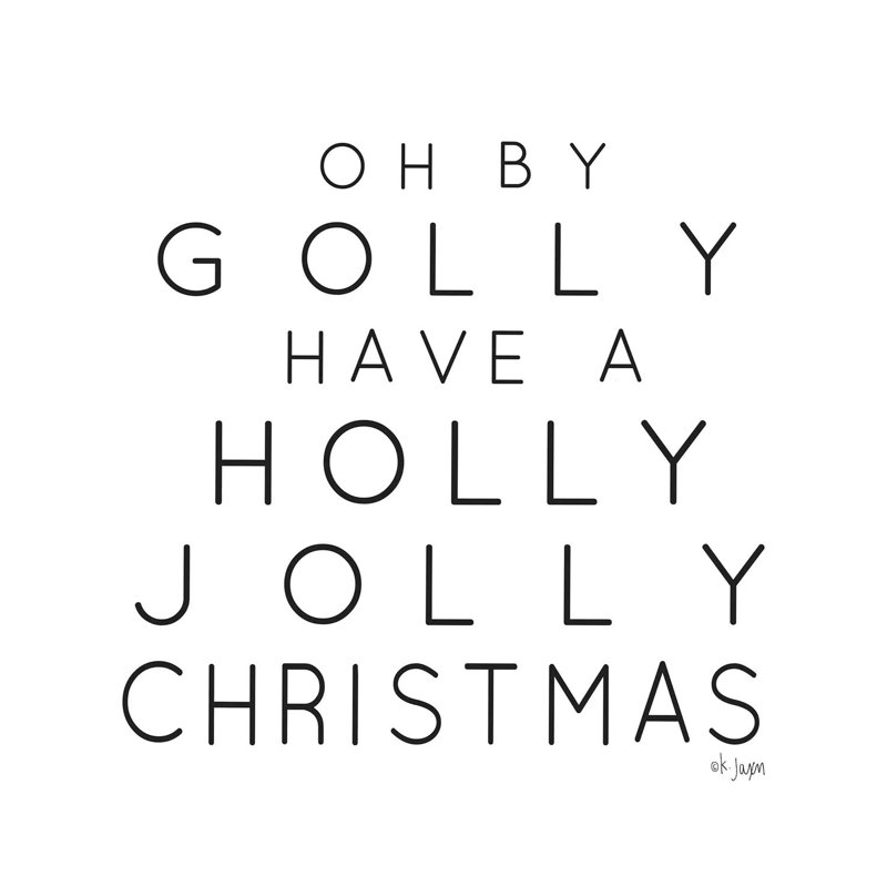 Holly Jolly Christmas by Jaxn Blvd. - Wrapped Canvas Print, 30.48cm H x 30.48cm W 1.91cm D