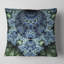 Art fractal en spirale bleu et vert - coussin abstrait imprimé-89151473-89151474