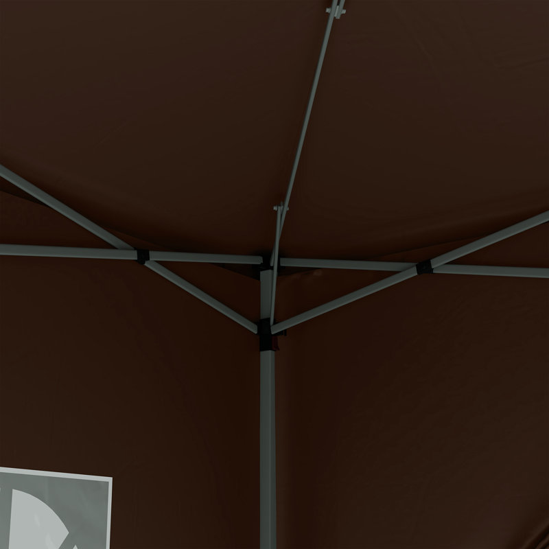 Medberry 3m x 3m Steel Pop-up Gazebo, Brown