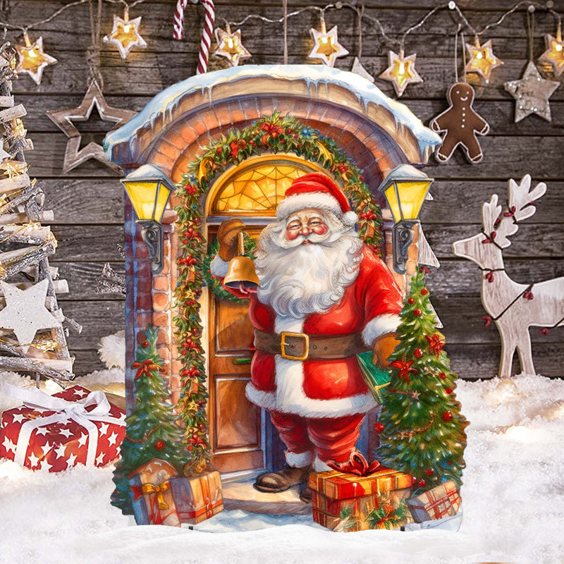 Freestanding Christmas Santa Claus Outdoor Decoration Figure