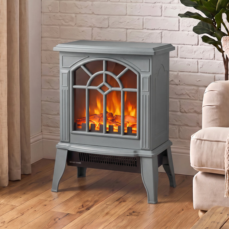 HOMCOM 36.5 cm W Electric Stove, Grey
