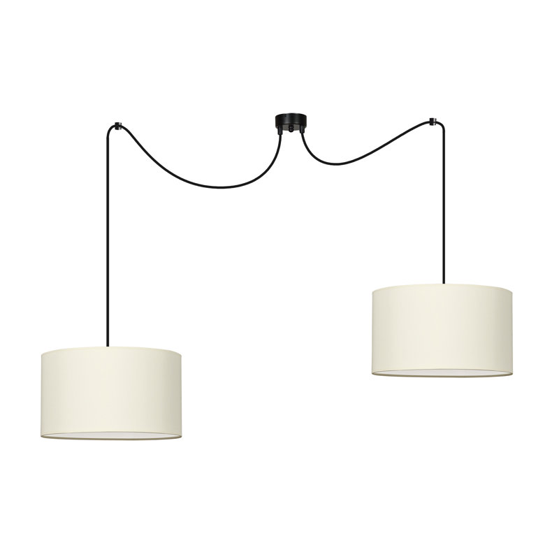 Pascua 2 - Light Drum Pendant, Ecru