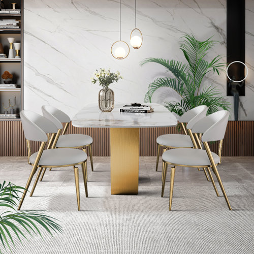 Everly Quinn Sekhmet Rectangular Dining Table | Wayfair