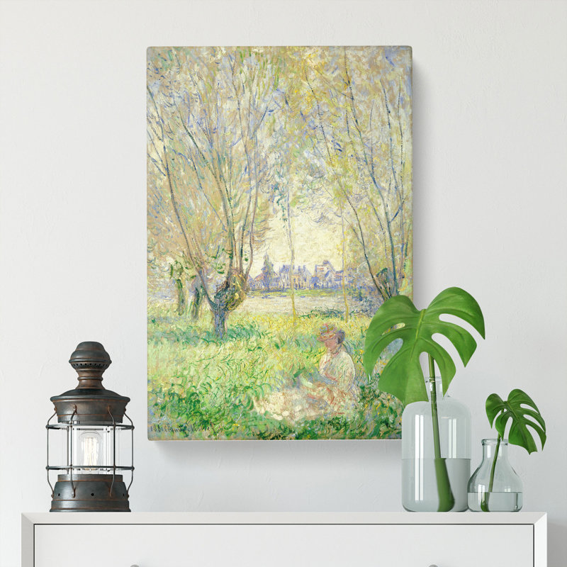 Woman Under the Willows by Claude Monet - Wrapped Canvas, 76cm H x 50cm W x 3cm D