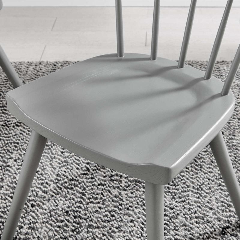 Sutter Light Gray Elm Wood Modern Farmhouse Dining Side Chair