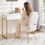 Fauteuil de coiffeuse blanc avec dossier et rangement White-2112591781-2112591782