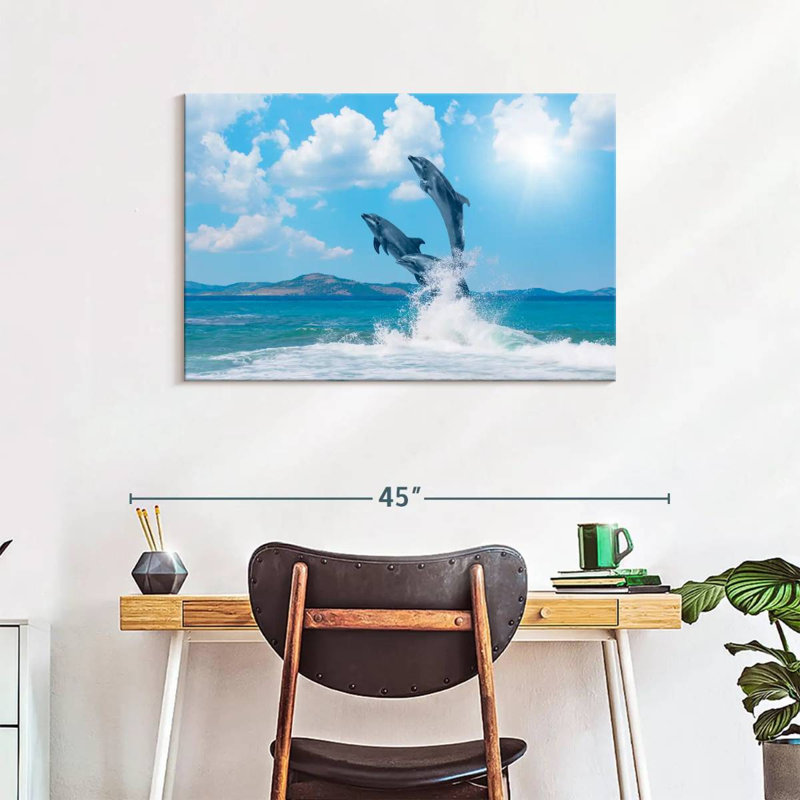 Brampt Dolphin Paradise, 24" H x 36" W
