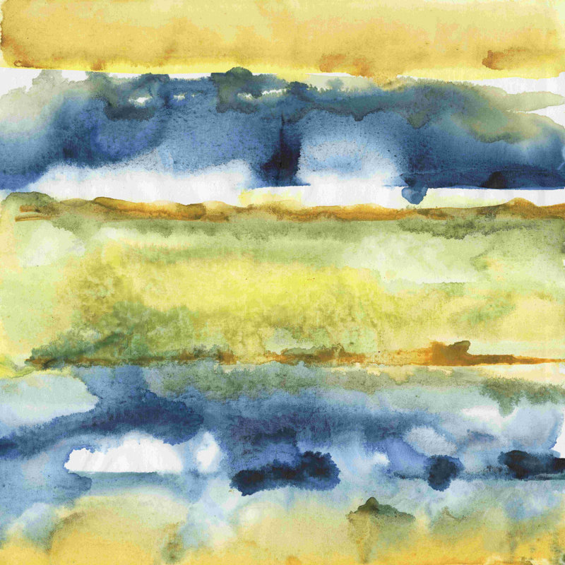 Aquarelle horizon I, H 12 po x l 12 po x P 1,25 po