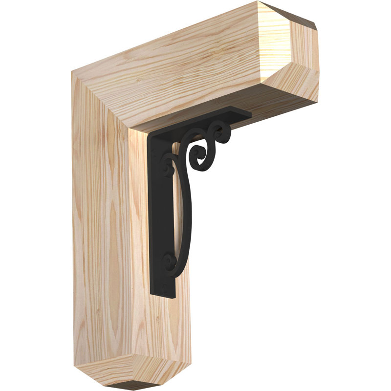 Support simple Ironcrest de 4 po Avery, H 16 po x P 13 1/2 po, Sapin de Douglas l 3 1/2 po x T 4 po (lisse)