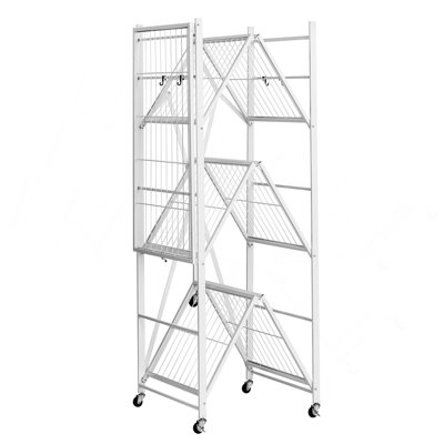 Tablette de rangement pliante avec roulettes