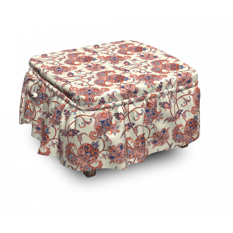 Housse pour repose-pieds motif cachemire boho