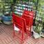 Ensemble bistro 3 pièces de table carrée pliable et chaises, rouge