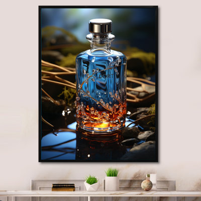 Boulouparis Fashion Blue Perfume Delight V, reproduction d'art sur toile encadrée