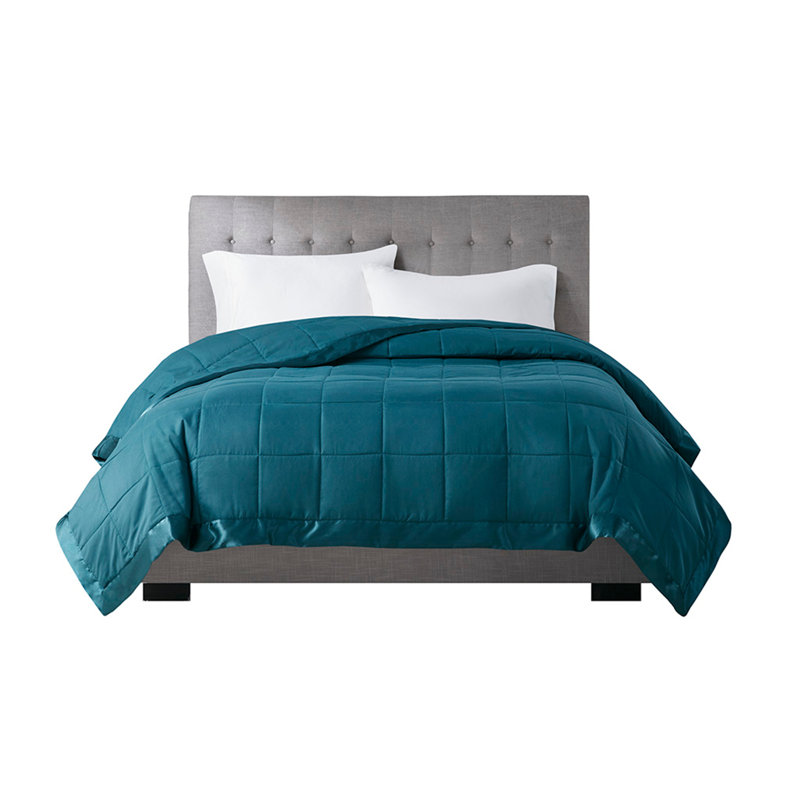 Couverture légère en duvet synthétique, Vert, Lit simple