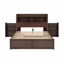 Lit plateforme double avec tablettes coulissantes-1522224234