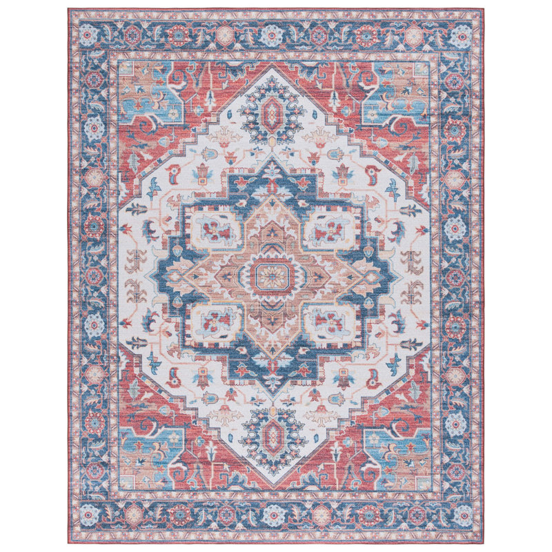 Kreitzer Performance Machine Washable Oriental Rug, Square 4'