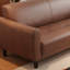 Causeuse-coussin standard en cuir véritable brun-2141909118