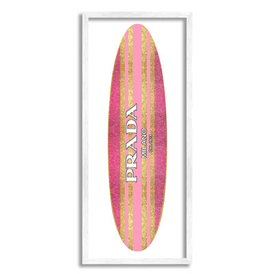 " Pink Sparkle Fashion Logo Glam Surfboard Design " by Madeline Blake