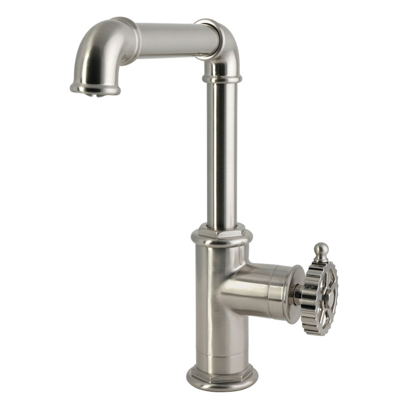 Kingston Brass Fuller One-Handle 1-Hole Deck Mount Bar Faucet, Brushed Nickel
