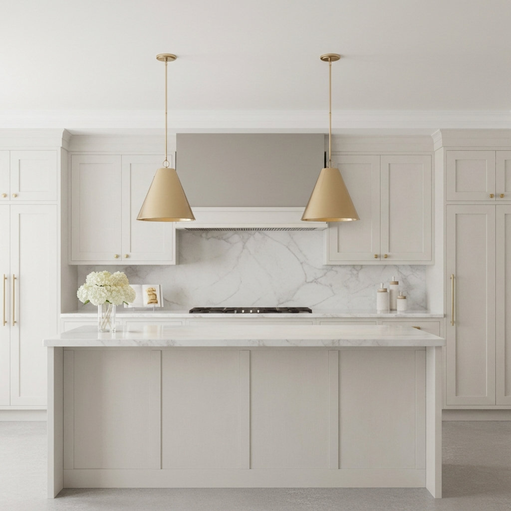 Camariae Dimmable Single Light Pendant, Satin Brass, Satin Brass