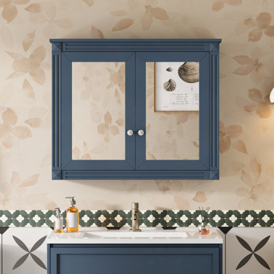 Armoire à pharmacie 36 po x 28 po, armoire de rangement murale pour salle de bain, armoire murale moderne avec 2 miroirs, armoire à pharmacie, armoire à miroir avec 2 tablettes réglables